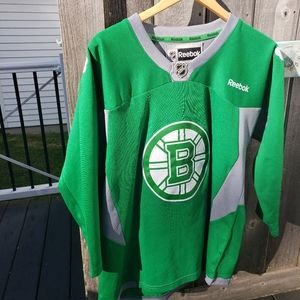 Boston Bruins St. Patrick's Day green practice jersey
